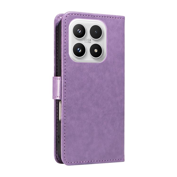 For Xiaomi 17 Cat and Bee Embossed Flip Leather Phone Case