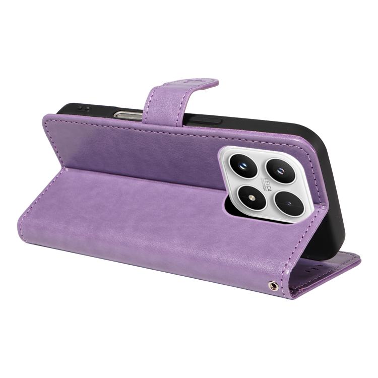 For Xiaomi 17 Cat and Bee Embossed Flip Leather Phone Case