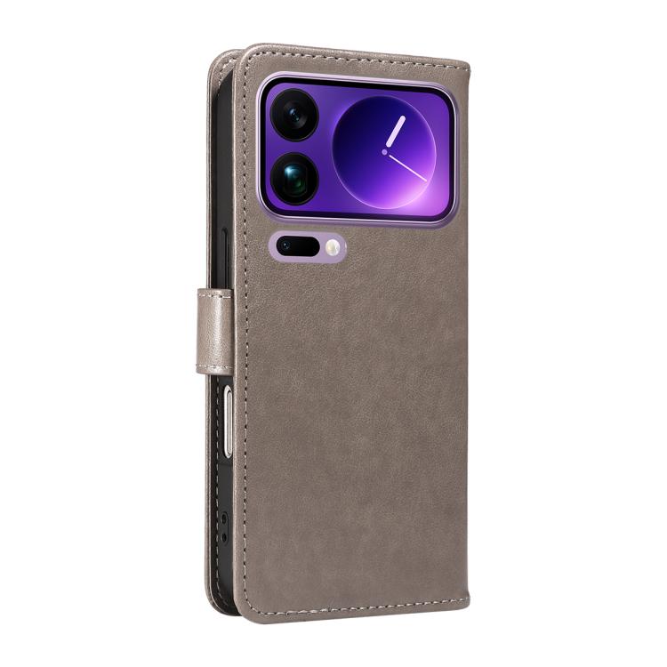 For Xiaomi 17 Pro Max Cat and Bee Embossed Flip Leather Phone Case