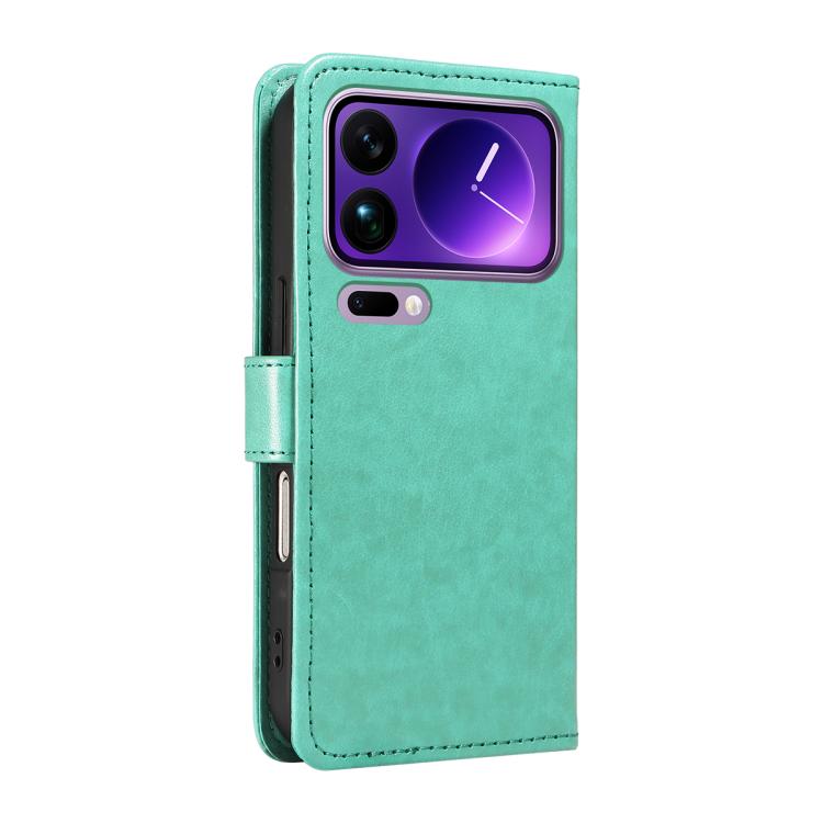 For Xiaomi 17 Pro Max Cat and Bee Embossed Flip Leather Phone Case