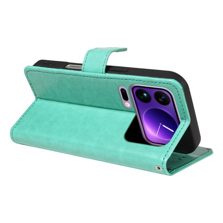 For Xiaomi 17 Pro Max Cat and Bee Embossed Flip Leather Phone Case
