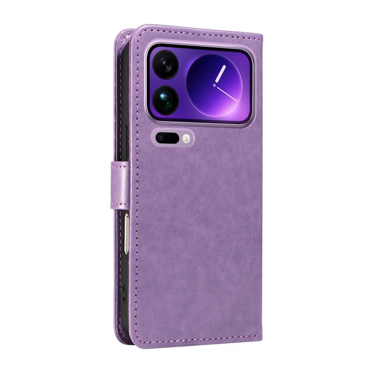 For Xiaomi 17 Pro Max Cat and Bee Embossed Flip Leather Phone Case