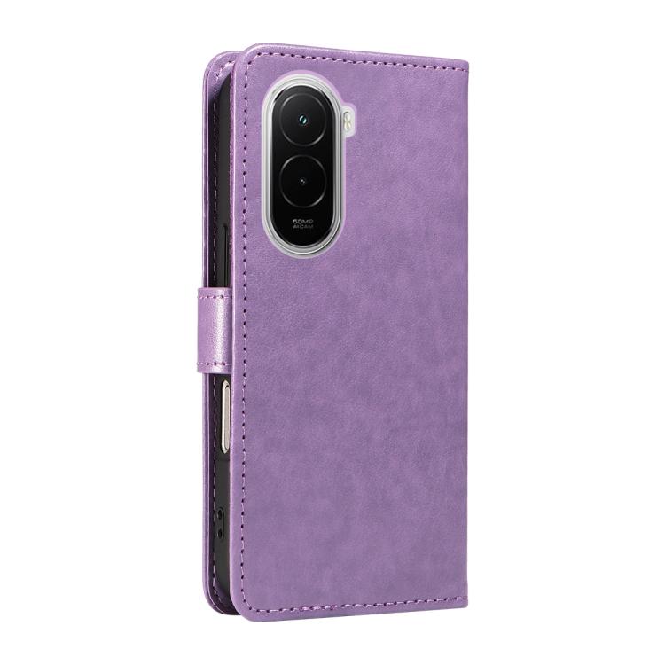 For Xiaomi Poco M7 4G 171mm Cat and Bee Embossed Flip Leather Phone Case