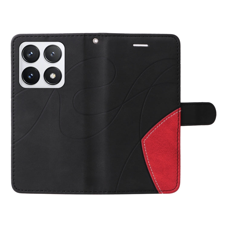 For Xiaomi 14T Pro Dual-color Splicing Flip Leather Phone Case