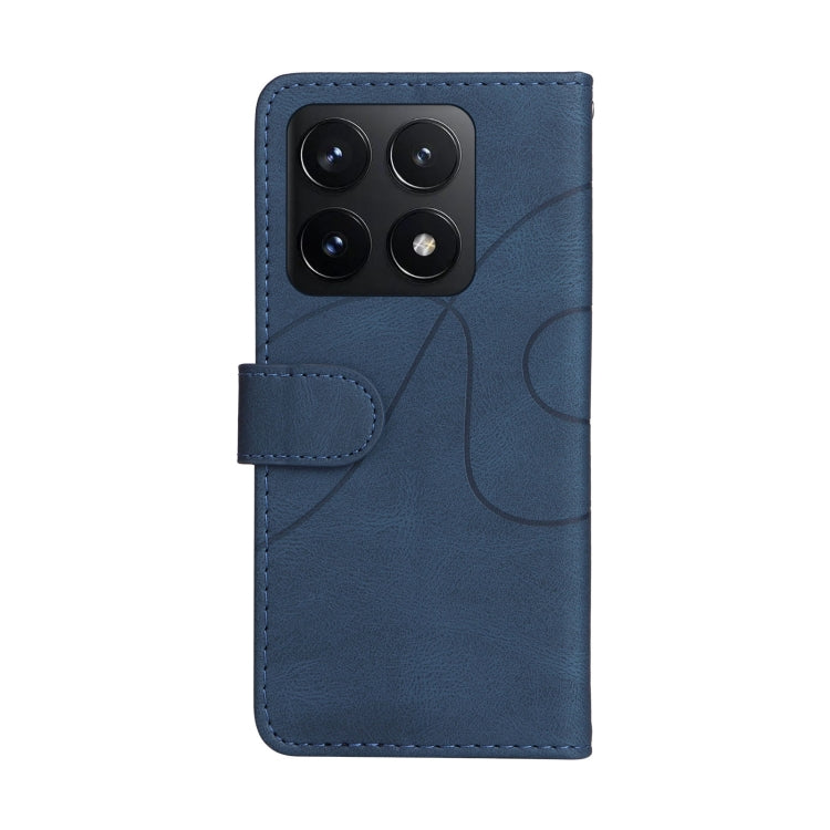 For Xiaomi 14T Dual-color Splicing Flip Leather Phone Case