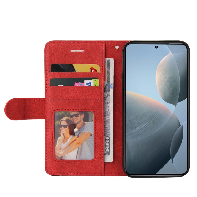 For Xiaomi 14T Dual-color Splicing Flip Leather Phone Case