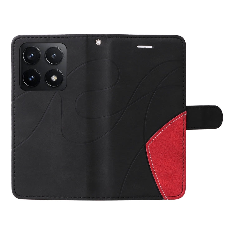 For Xiaomi 14T Dual-color Splicing Flip Leather Phone Case