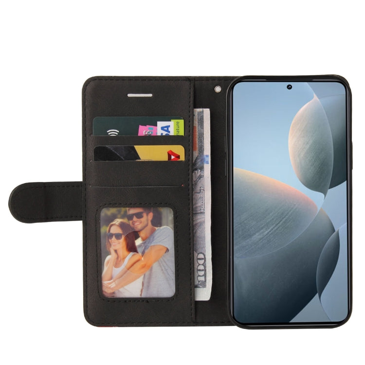 For Xiaomi 14T Dual-color Splicing Flip Leather Phone Case