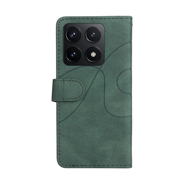 For Xiaomi 14T Dual-color Splicing Flip Leather Phone Case