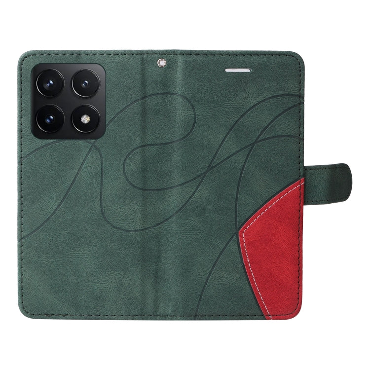 For Xiaomi 14T Dual-color Splicing Flip Leather Phone Case