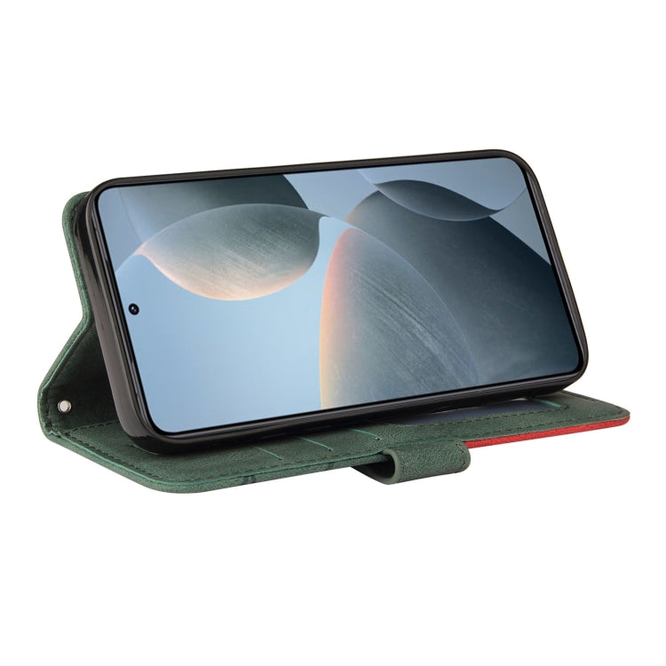 For Xiaomi 14T Dual-color Splicing Flip Leather Phone Case