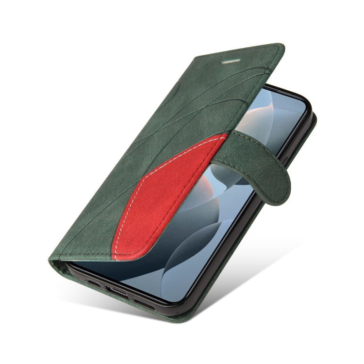 For Xiaomi 14T Dual-color Splicing Flip Leather Phone Case