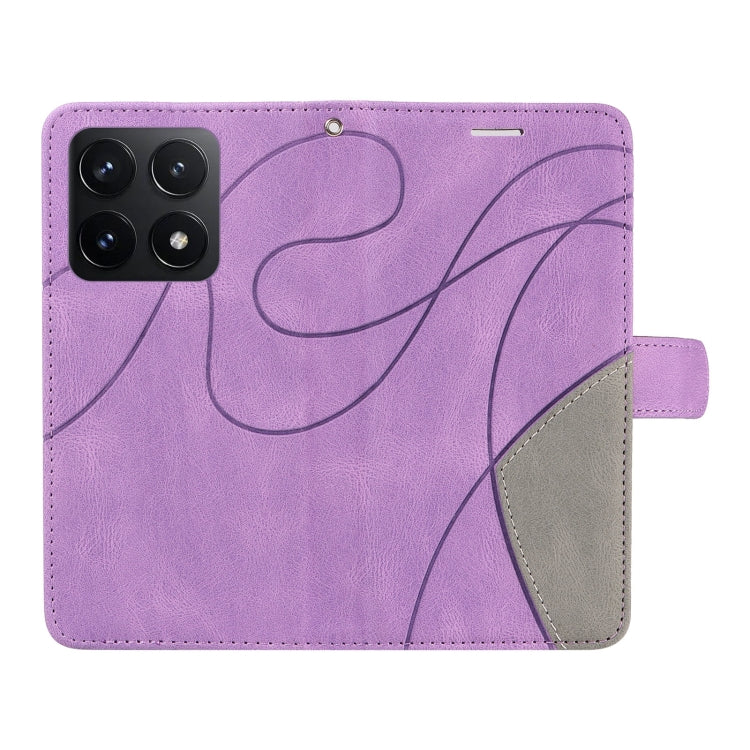 For Xiaomi 14T Dual-color Splicing Flip Leather Phone Case