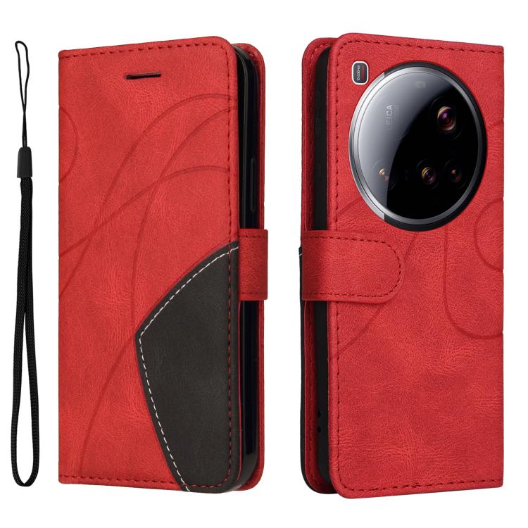 For Xiaomi 15 Ultra 5G Global Dual-color Splicing Flip Leather Phone Case