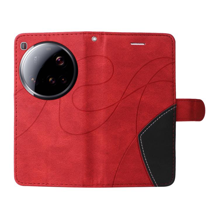 For Xiaomi 15 Ultra 5G Global Dual-color Splicing Flip Leather Phone Case