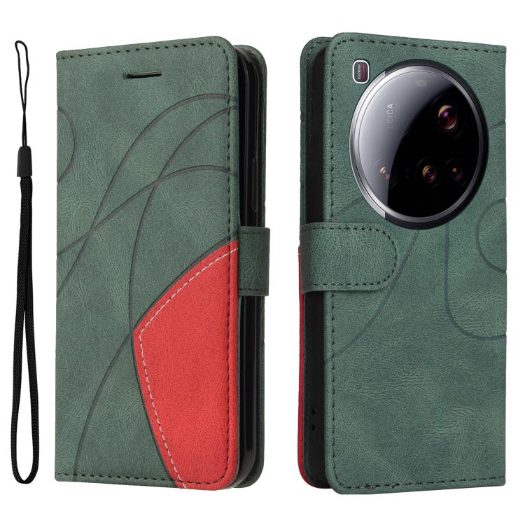 For Xiaomi 15 Ultra 5G Global Dual-color Splicing Flip Leather Phone Case