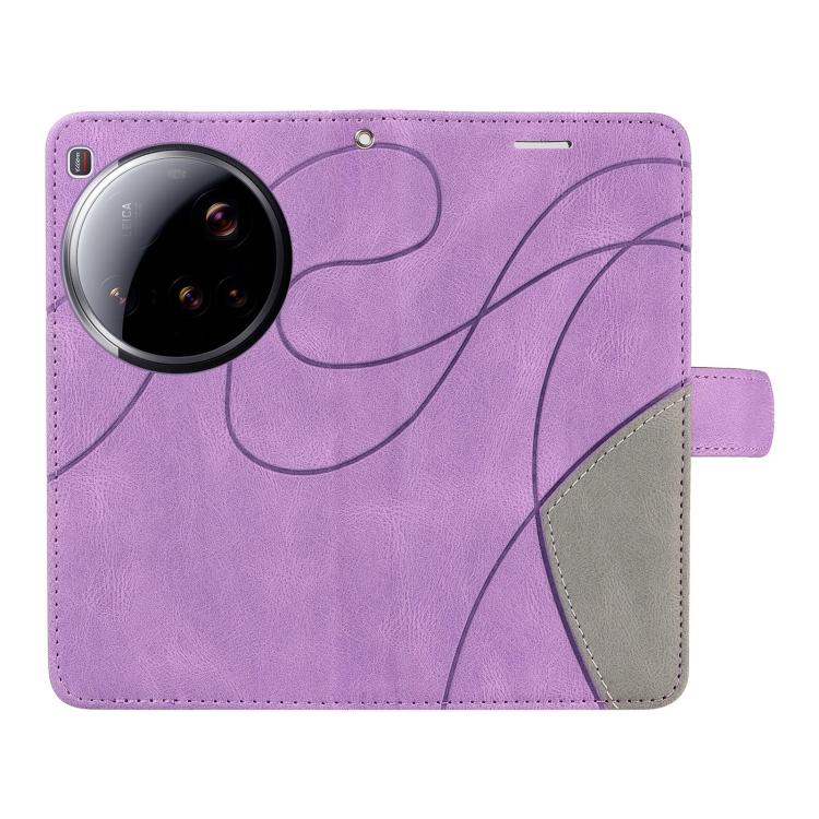 For Xiaomi 15 Ultra 5G Global Dual-color Splicing Flip Leather Phone Case