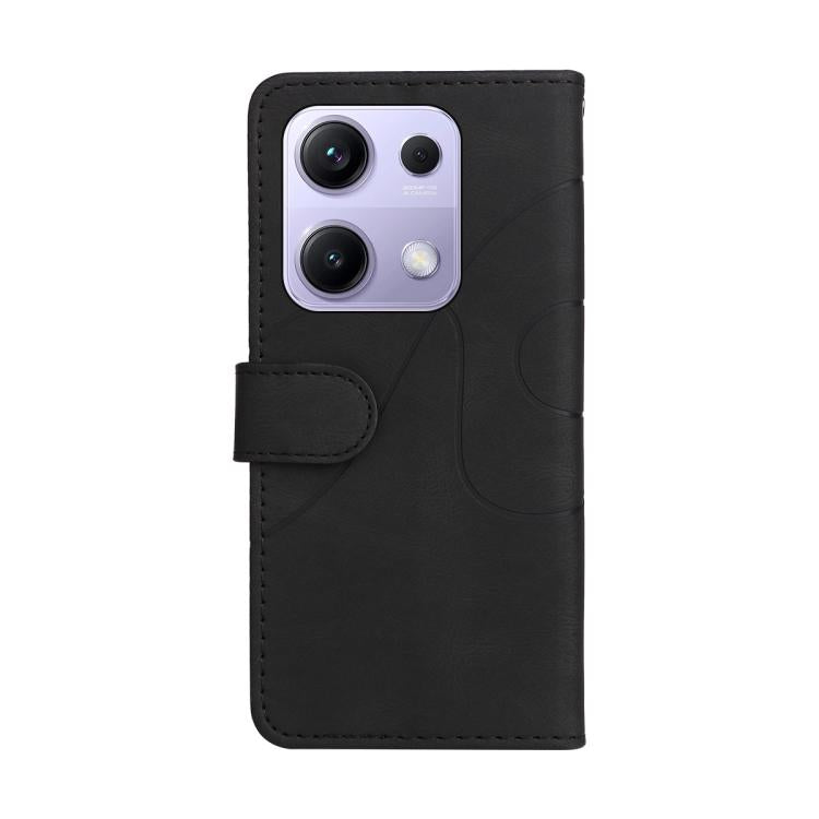 For Xiaomi Poco M6 Pro 4G Global Dual-color Splicing Flip Leather Phone Case