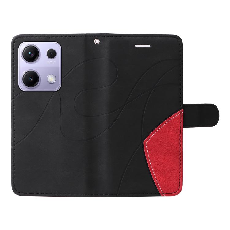 For Xiaomi Poco M6 Pro 4G Global Dual-color Splicing Flip Leather Phone Case