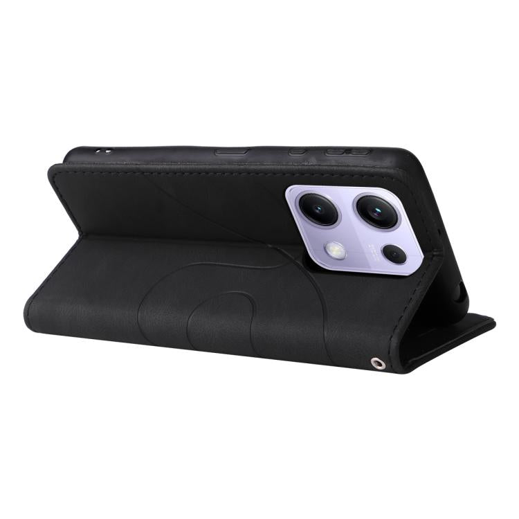 For Xiaomi Poco M6 Pro 4G Global Dual-color Splicing Flip Leather Phone Case