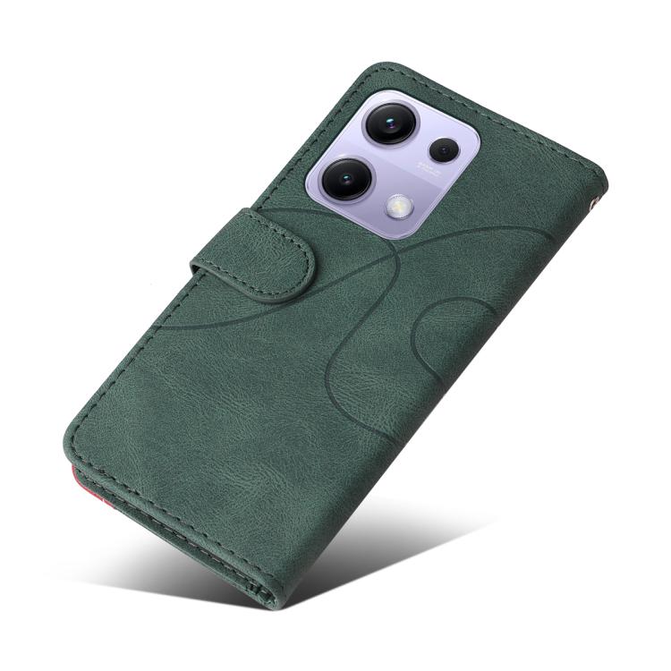 For Xiaomi Poco M6 Pro 4G Global Dual-color Splicing Flip Leather Phone Case
