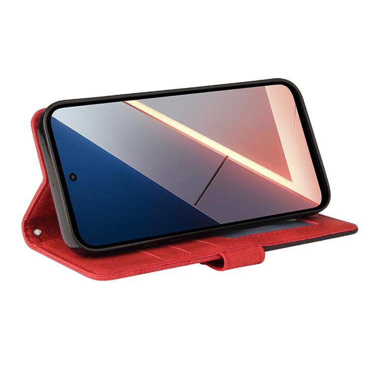 For Xiaomi POCO M7 4G 169mm Dual-color Splicing Flip Leather Phone Case