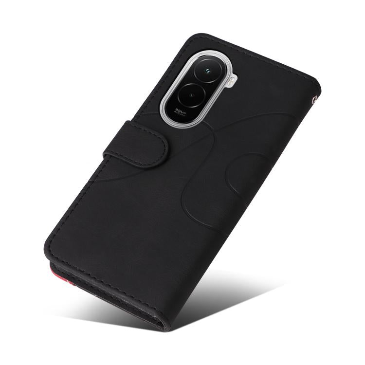 For Xiaomi POCO M7 4G 169mm Dual-color Splicing Flip Leather Phone Case