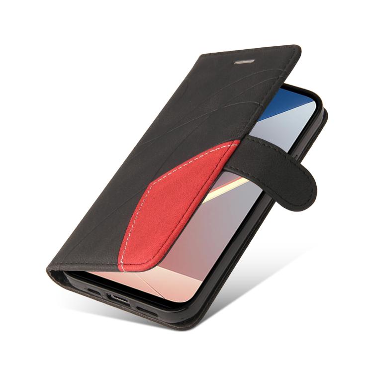 For Xiaomi POCO M7 4G 169mm Dual-color Splicing Flip Leather Phone Case