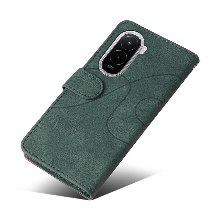 For Xiaomi POCO M7 4G 169mm Dual-color Splicing Flip Leather Phone Case