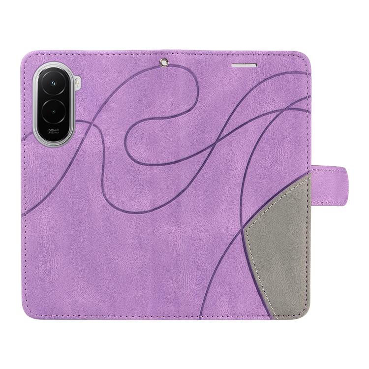For Xiaomi POCO M7 4G 169mm Dual-color Splicing Flip Leather Phone Case