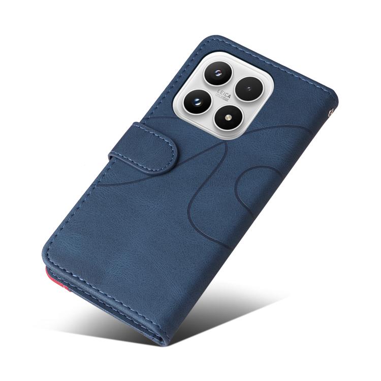 For Xiaomi 17 Dual-color Splicing Flip Leather Phone Case