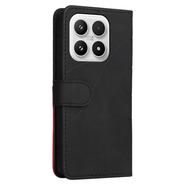For Xiaomi 17 Dual-color Splicing Flip Leather Phone Case