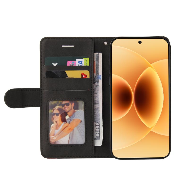 For Xiaomi 17 Dual-color Splicing Flip Leather Phone Case