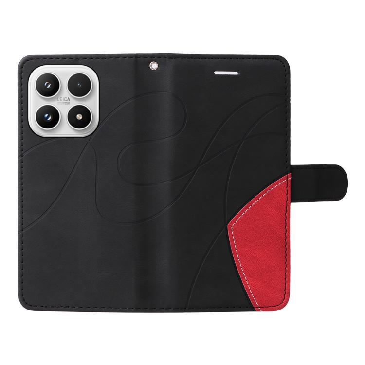 For Xiaomi 17 Dual-color Splicing Flip Leather Phone Case