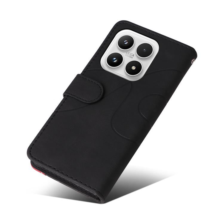 For Xiaomi 17 Dual-color Splicing Flip Leather Phone Case