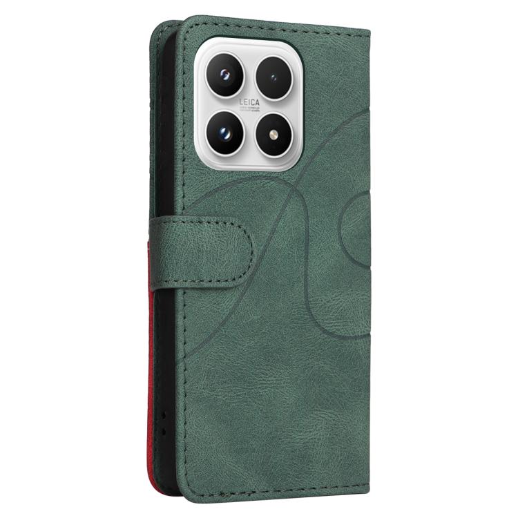 For Xiaomi 17 Dual-color Splicing Flip Leather Phone Case