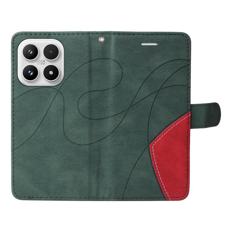 For Xiaomi 17 Dual-color Splicing Flip Leather Phone Case