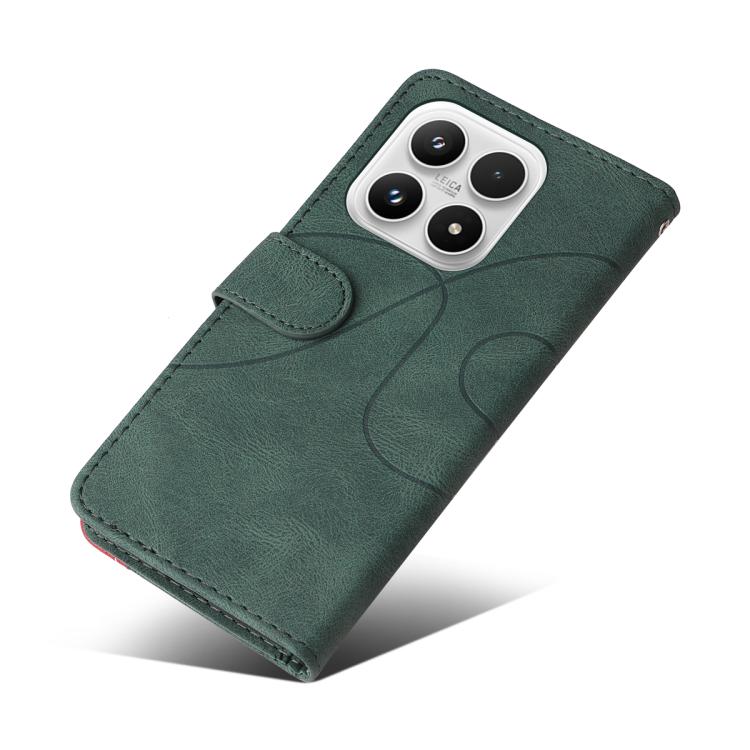 For Xiaomi 17 Dual-color Splicing Flip Leather Phone Case