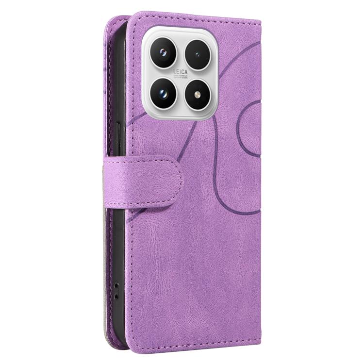 For Xiaomi 17 Dual-color Splicing Flip Leather Phone Case