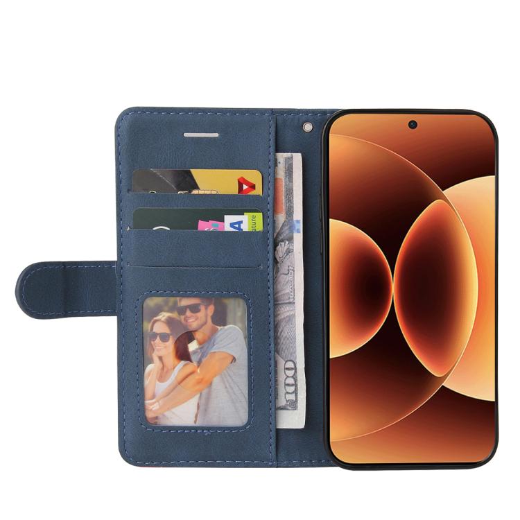 For Xiaomi 17 Pro Max Dual-color Splicing Flip Leather Phone Case