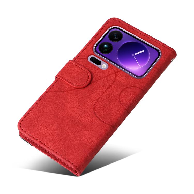 For Xiaomi 17 Pro Max Dual-color Splicing Flip Leather Phone Case