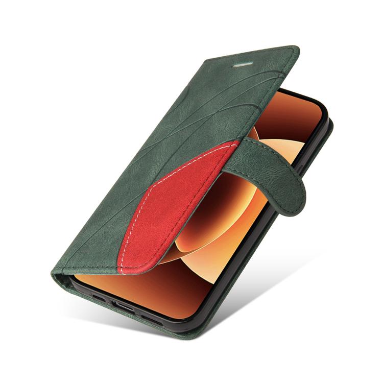 For Xiaomi 17 Pro Max Dual-color Splicing Flip Leather Phone Case