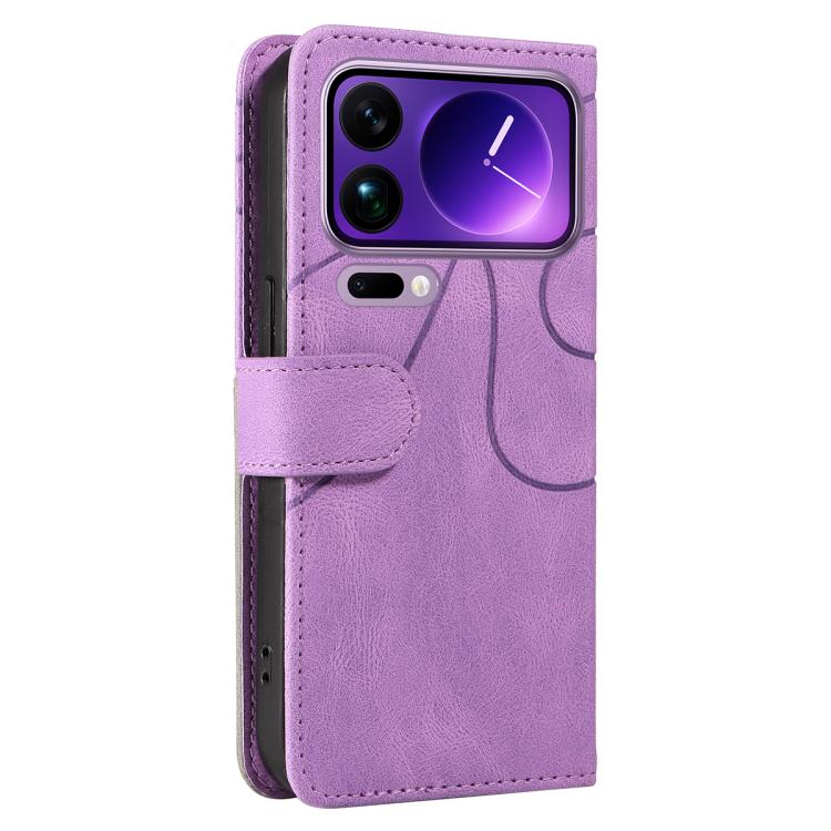 For Xiaomi 17 Pro Max Dual-color Splicing Flip Leather Phone Case
