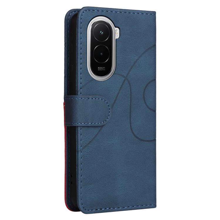For Xiaomi Poco M7 4G 171mm Dual-color Splicing Flip Leather Phone Case