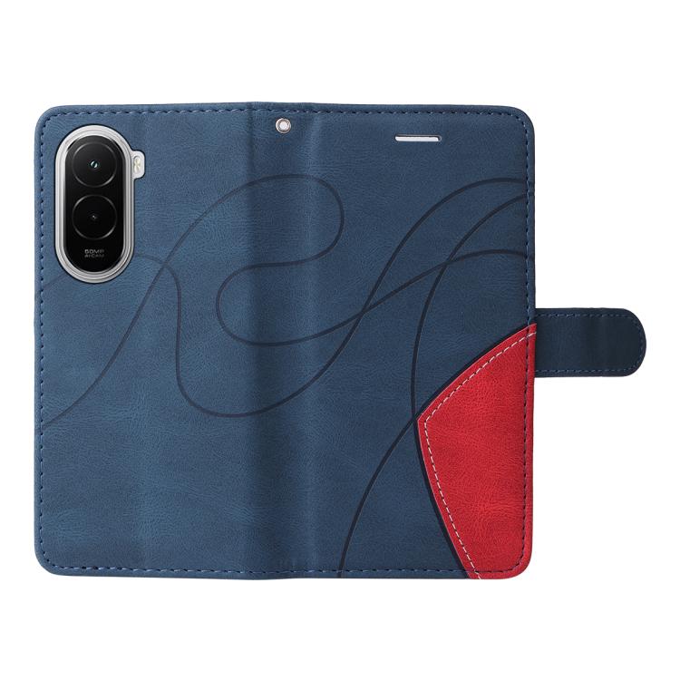 For Xiaomi Poco M7 4G 171mm Dual-color Splicing Flip Leather Phone Case