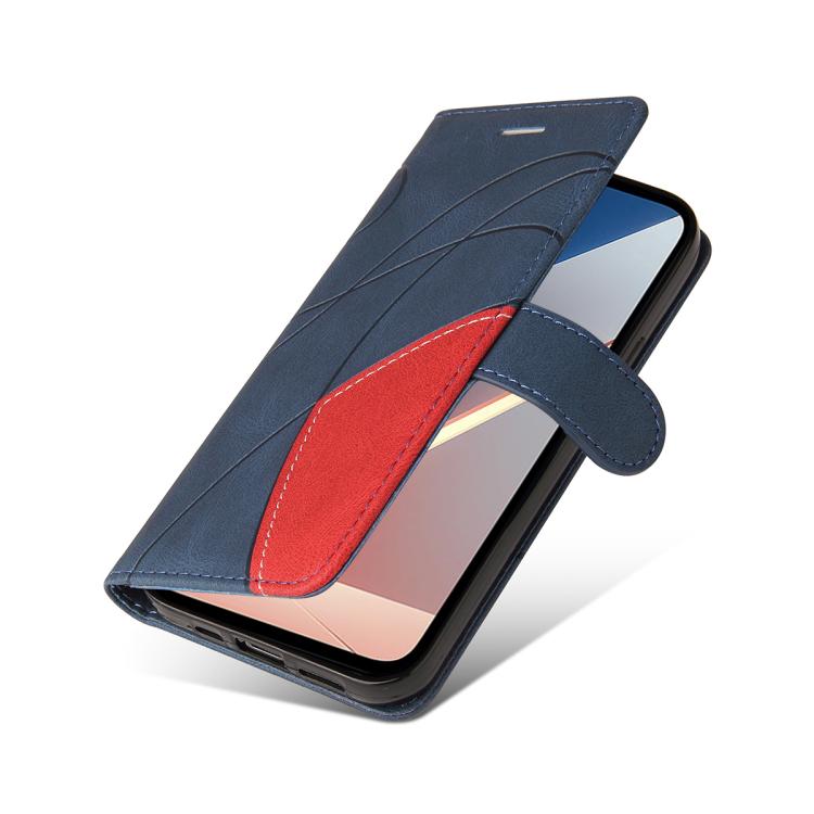 For Xiaomi Poco M7 4G 171mm Dual-color Splicing Flip Leather Phone Case