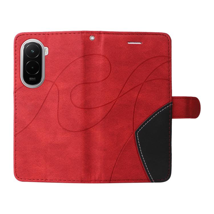 For Xiaomi Poco M7 4G 171mm Dual-color Splicing Flip Leather Phone Case