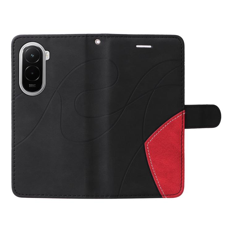 For Xiaomi Poco M7 4G 171mm Dual-color Splicing Flip Leather Phone Case