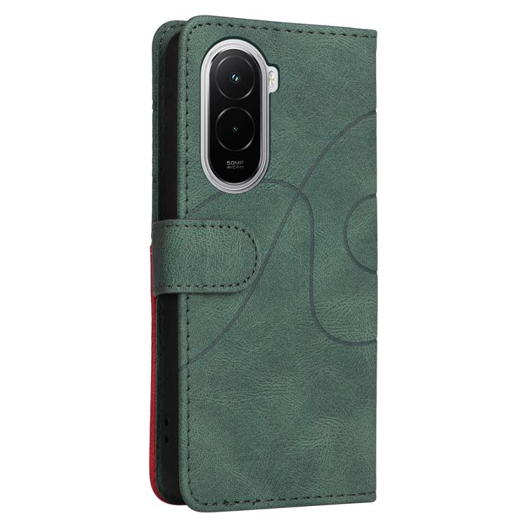 For Xiaomi Poco M7 4G 171mm Dual-color Splicing Flip Leather Phone Case