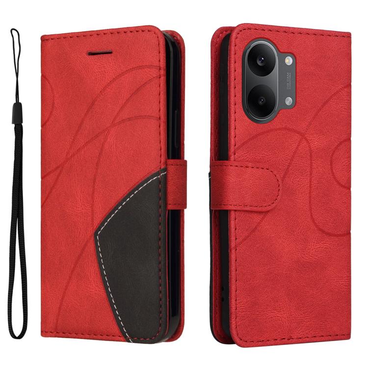 For Xiaomi Poco X8 Pro Max 5G Dual-color Splicing Flip Leather Phone Case